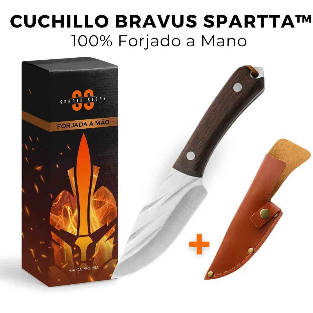 Cuchillo Bravus Espartacus™ • 100% Forjado a Mano (+ REGALO GRATIS)