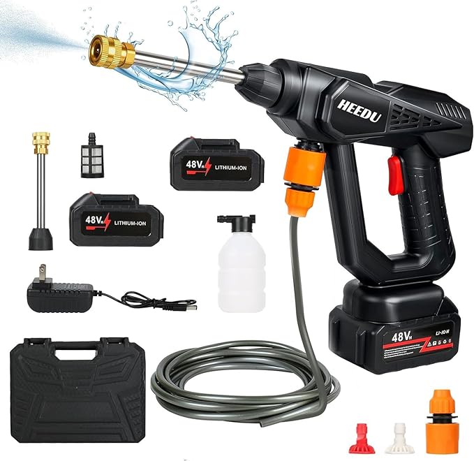 (PROMOCIÓN DE CUMPLEAÑOS) - PISTOLA DE PRESIÓN MULTIFUNCIONAL ECOWASH + 2 BATERÍAS EXTRAS