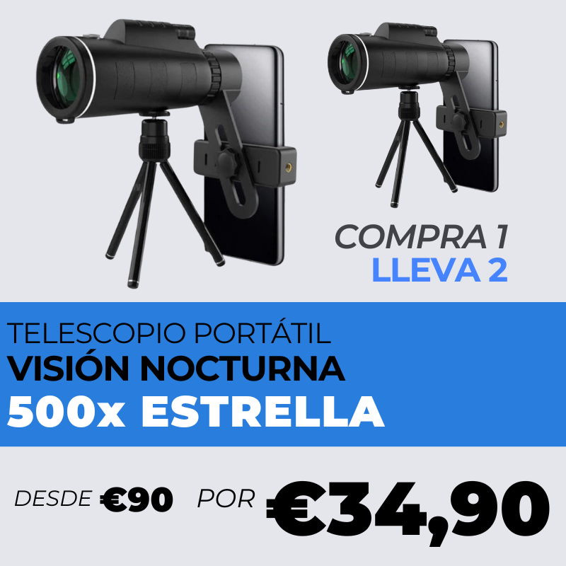 Compra 1 Lleva 2 -  Telescopio Portátil con Visión Nocturna 500x Estrella [PROMOCIÓN DE DÍA DE LA MADRE] 🎁